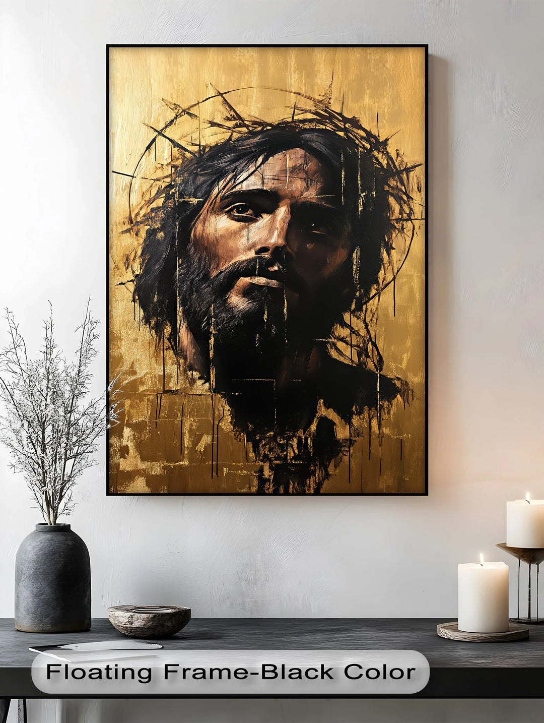 Crown of Thorns – Abstract Jesus Canvas Wall Art - MyPhotoStation