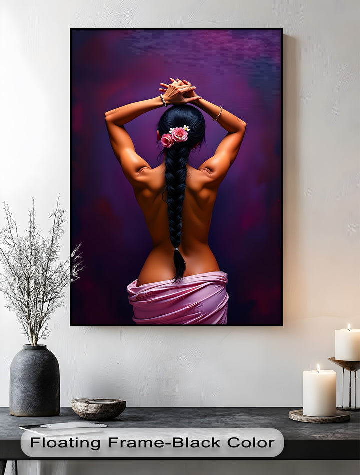 Velvet Blossoms – Erotic Canvas Wall Art | Luxury Framed Bedroom Decor