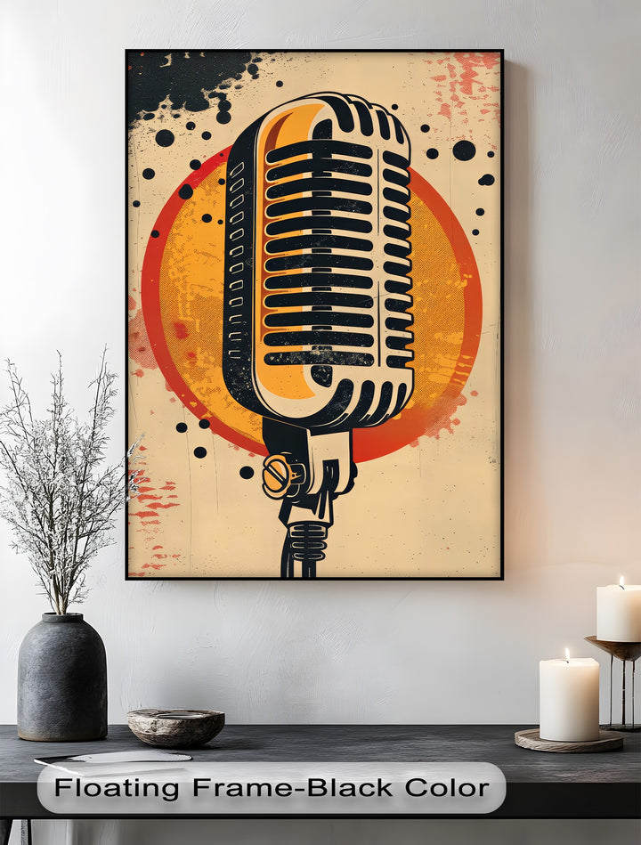 Retro Airwaves – Vintage Microphone Canvas Print
