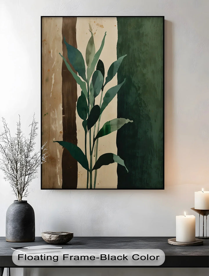 Earth Tones Foliage – Leaf Silhouette Canvas Print - MyPhotoStation
