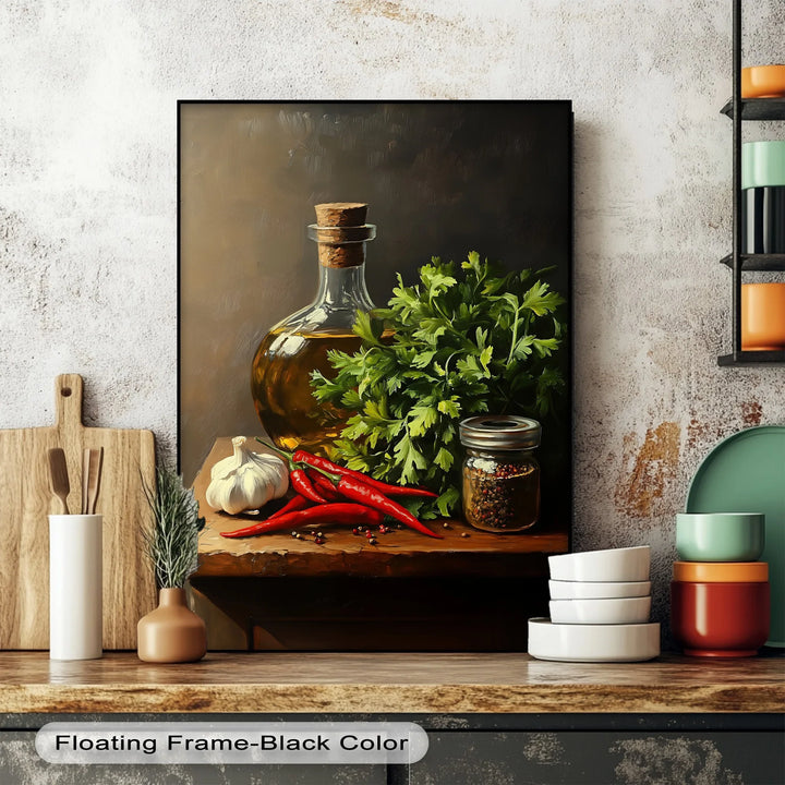 Spice & Herb Still Life – Rustic Kitchen Canvas Print - MyPhotoStation