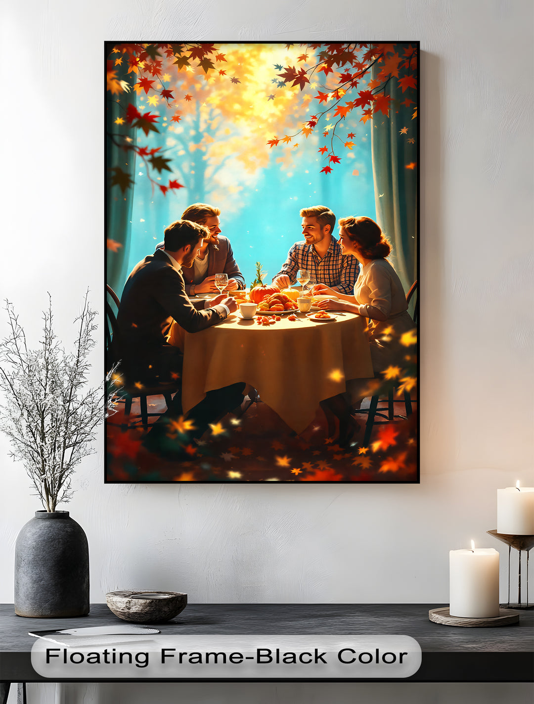 Autumn Gathering Glow – Thanksgiving Canvas Wall Art | Abstract Art