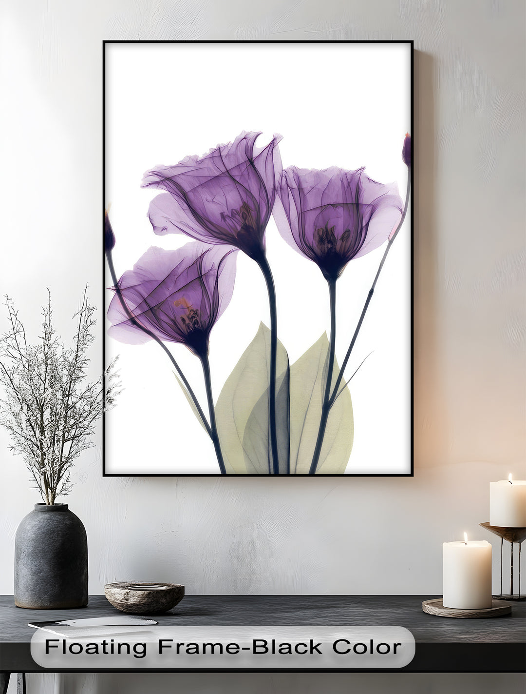 Winterliche Ruhe – Japanische Frau im blauen Kimono, Leinwanddruck | Gerahmtes Kunstwerk