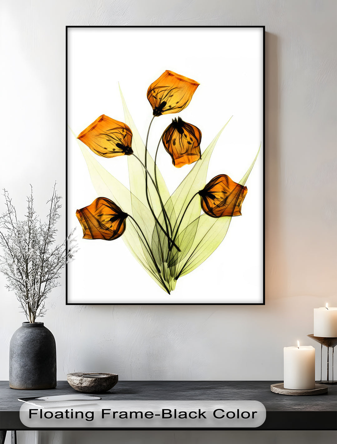 Winterliche Ruhe – Japanische Frau im blauen Kimono, Leinwanddruck | Gerahmtes Kunstwerk