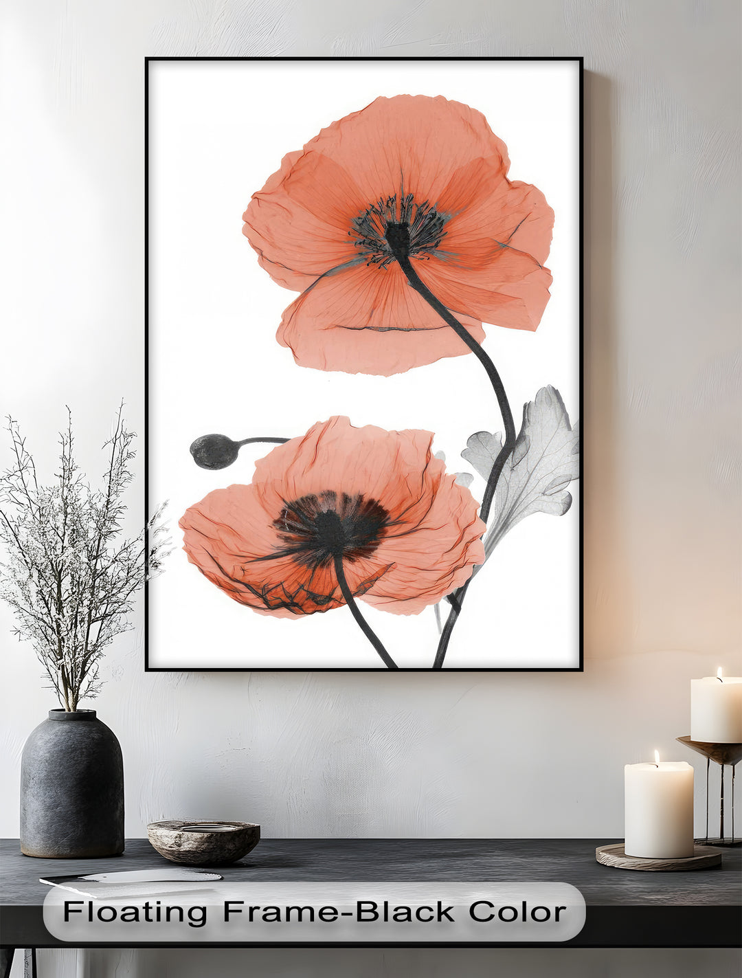 Winterliche Ruhe – Japanische Frau im blauen Kimono, Leinwanddruck | Gerahmtes Kunstwerk