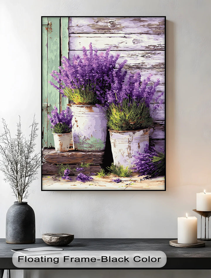 Lavender Charm – Rustic Country Floral Canvas Print - MyPhotoStation