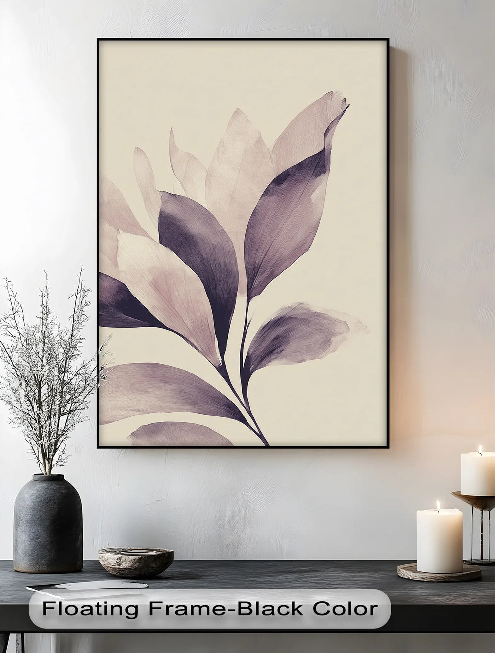 Whispering Petals – Soft Mauve Botanical Canvas Print - MyPhotoStation