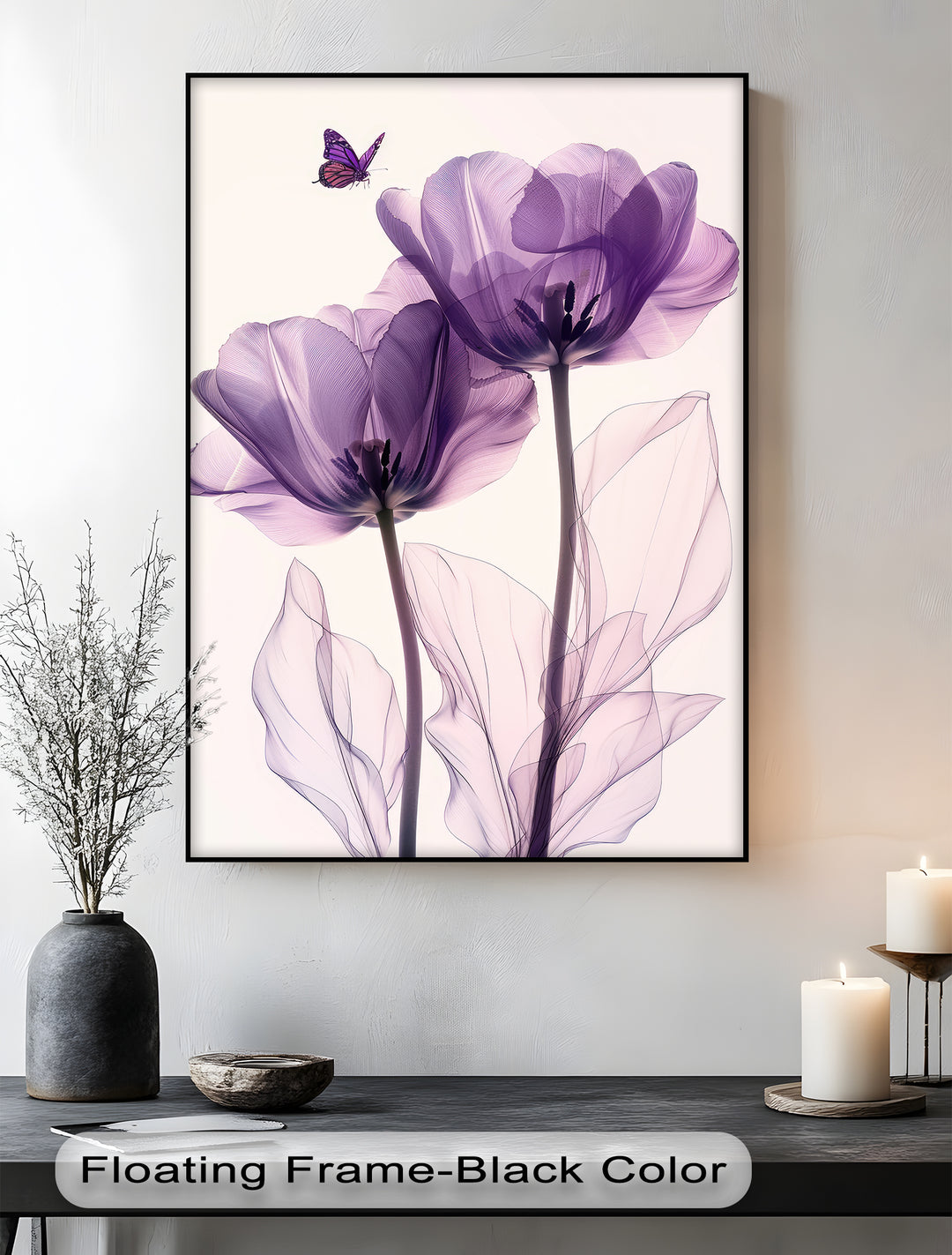 Winterliche Ruhe – Japanische Frau im blauen Kimono, Leinwanddruck | Gerahmtes Kunstwerk