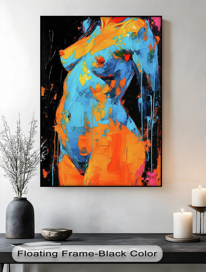 Bold Femme Silhouette – Abstract Nude Woman Canvas Print - MyPhotoStation