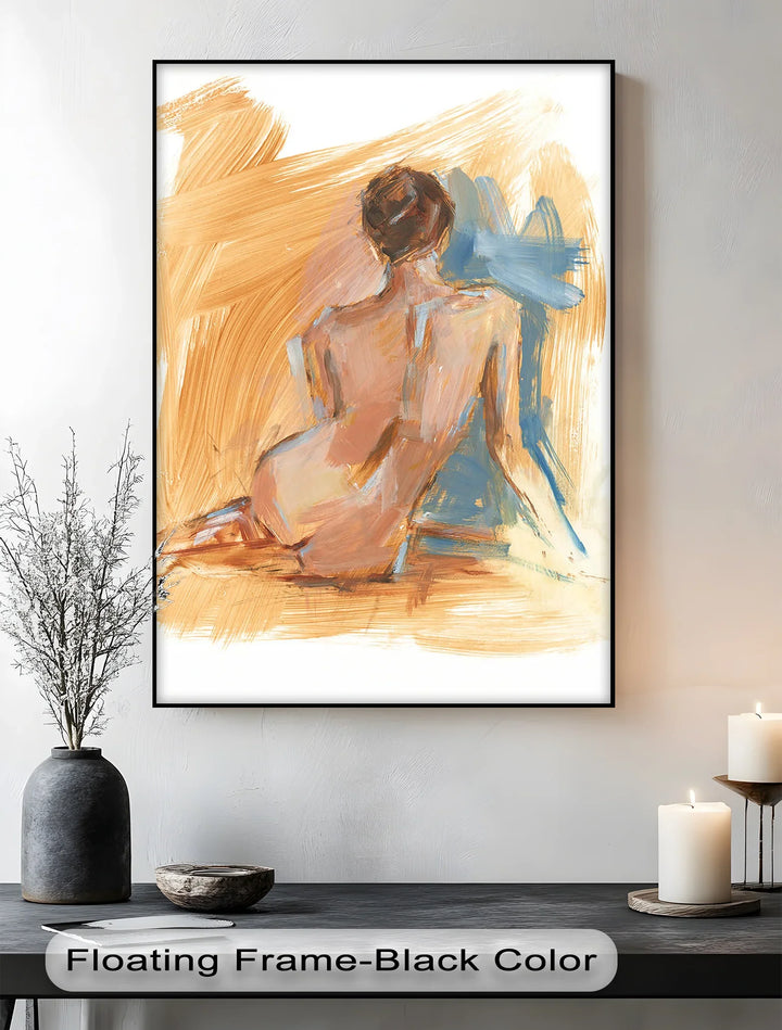 Backlit Grace – Abstract Nude in Earth Tones Canvas Print - MyPhotoStation
