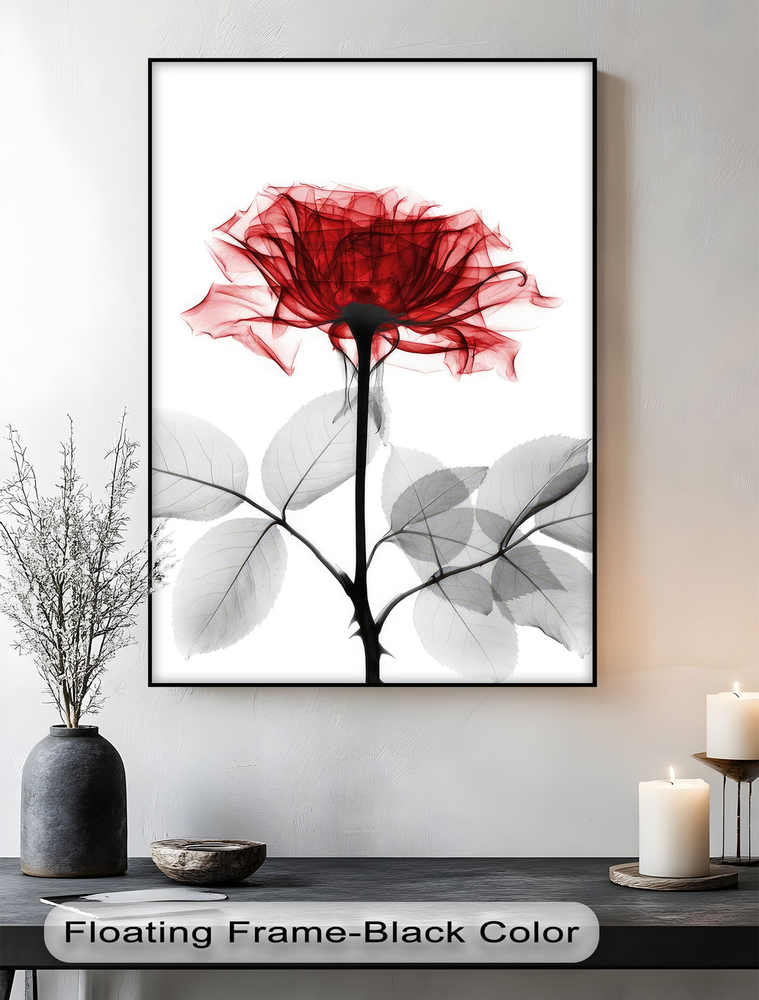 Winterliche Ruhe – Japanische Frau im blauen Kimono, Leinwanddruck | Gerahmtes Kunstwerk