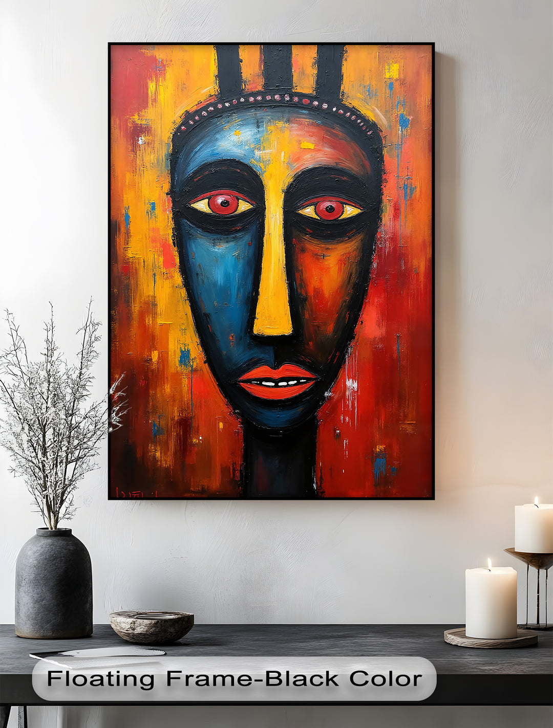 Abstract African Tribal Face – Bold Modern Canvas Wall Art | Artwork Canvas
