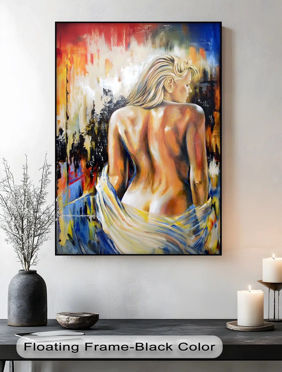 Ember Light – Blonde Female Back in Abstract Color Canvas Print - MyPhotoStation