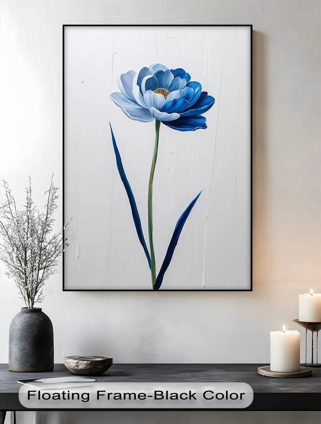 Midnight Bloom – Elegant Blue Petal Flower Blue Canvas Prints - MyPhotoStation
