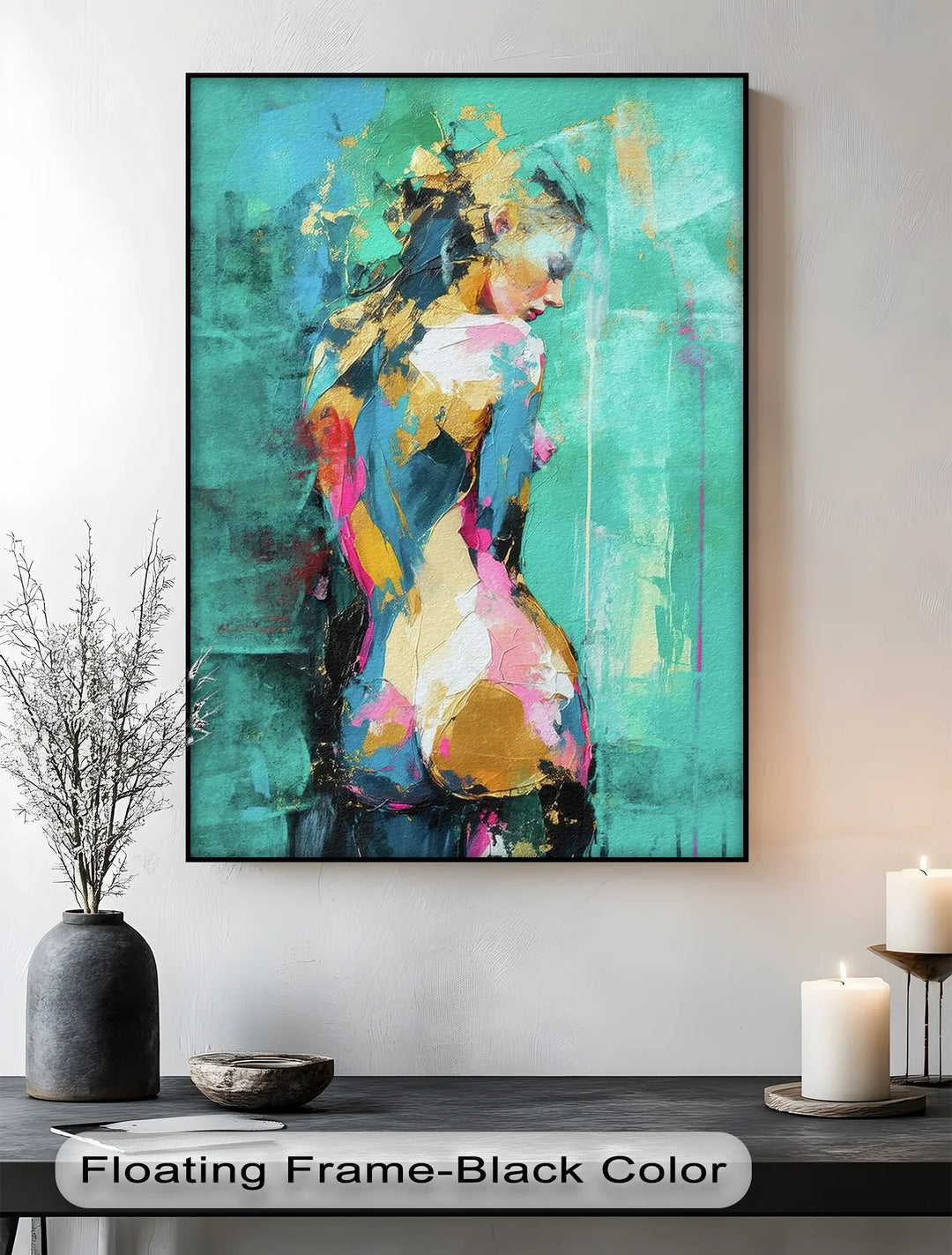 Aqua Serenity – Abstract Female Nude Canvas Print - MyPhotoStation