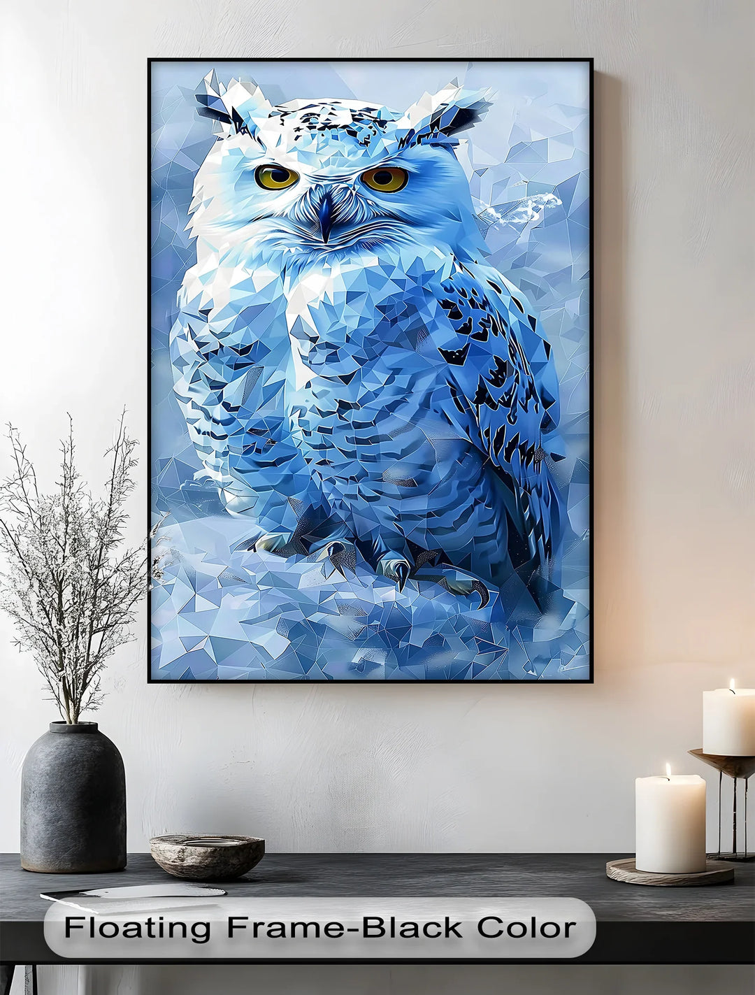 Arctic Majesty – Faceted Blue Owl Portrait Canvas Prints - MyPhotoStation