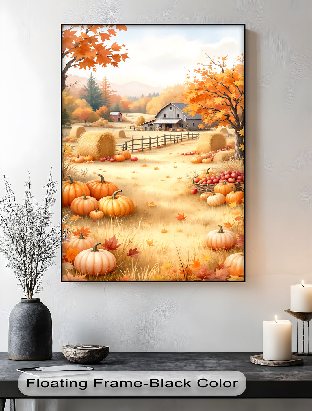 Rustic Autumn Pumpkin - Fall Canvas Wall Art | Large Canvas Art