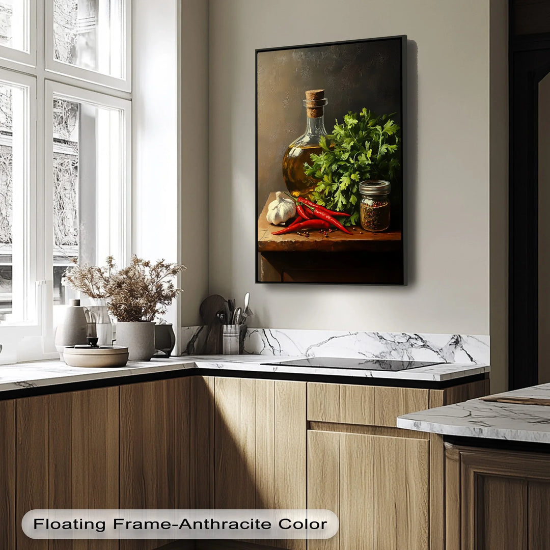 Spice & Herb Still Life – Rustic Kitchen Canvas Print - MyPhotoStation