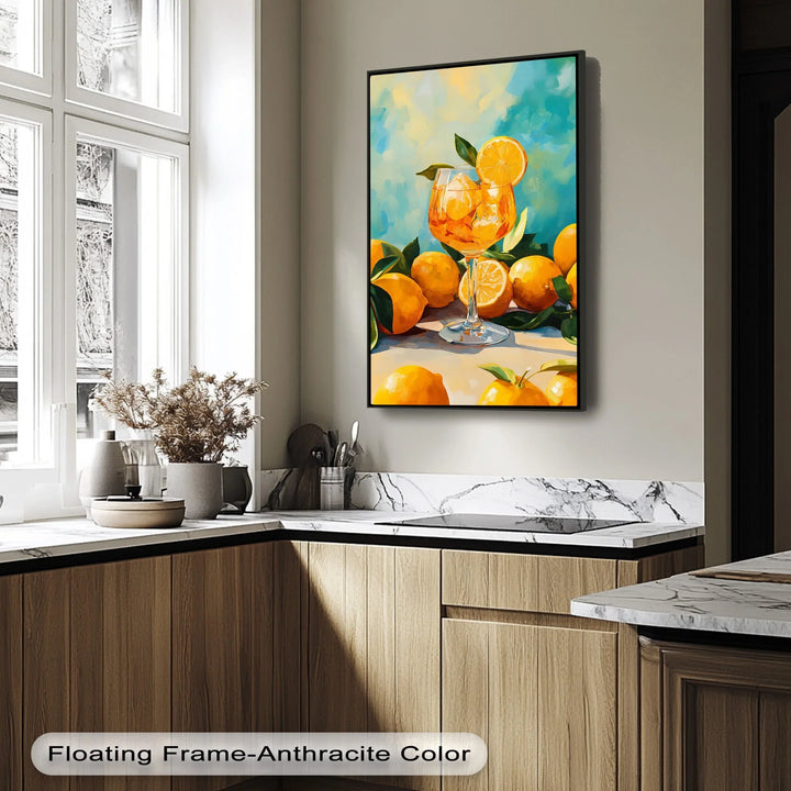 Citrus Cocktail Delight – Vibrant Lemon Glass Canvas Print - MyPhotoStation