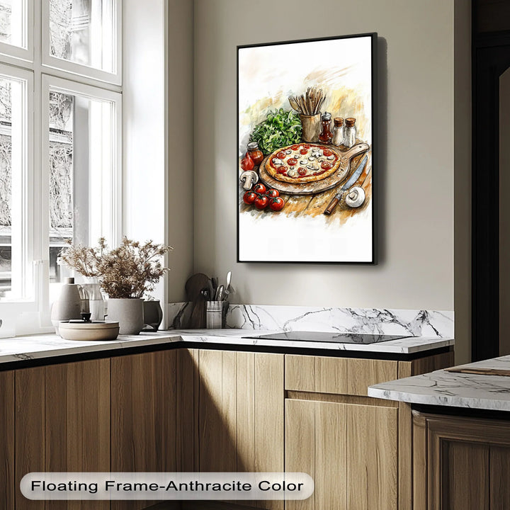 Fresh from the Oven – Rustic Pizza Kitchen Canvas Print - MyPhotoStation