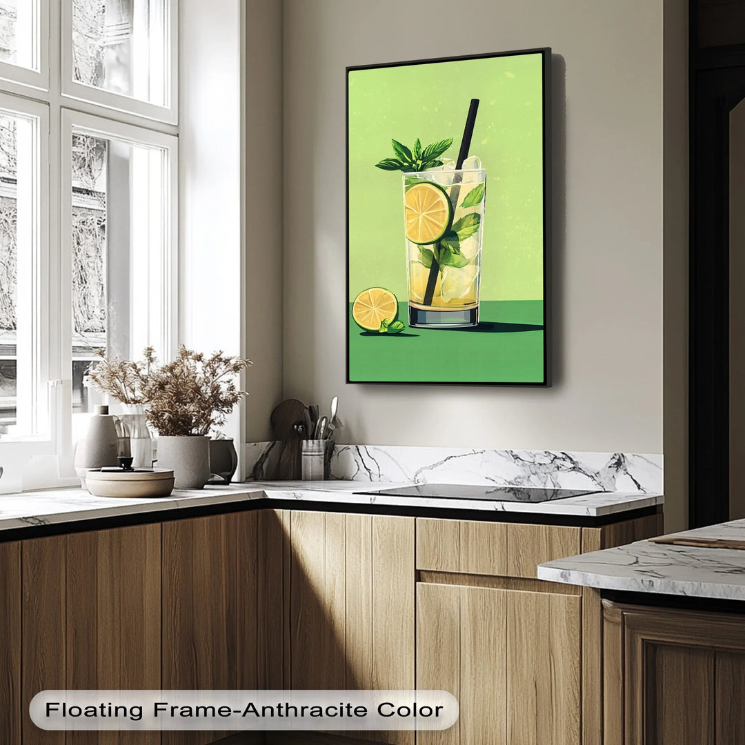 Minty Mojito Vibes – Refreshing Lime Cocktail Canvas Print