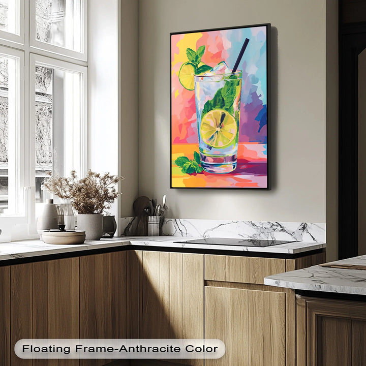 Mint Splash – Colorful Mojito Cocktail Canvas Print - MyPhotoStation