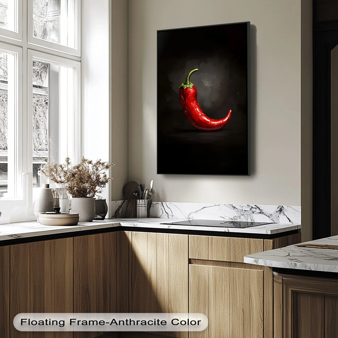 Crimson Heat – Red Chili Pepper Kitchen Canvas Print - MyPhotoStation