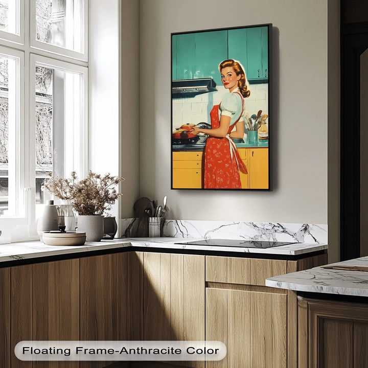 Retro Homemaker – 1950s Kitchen Canvas Print - MyPhotoStation