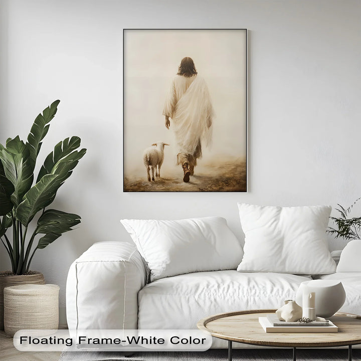 The Shepherd’s Path – Jesus Walking with Lamb Canvas Print - MyPhotoStation