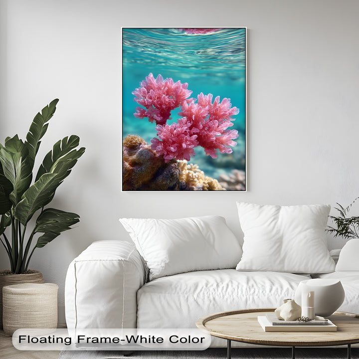 Pink Reef Bloom – Underwater Coral Beauty Canvas Print