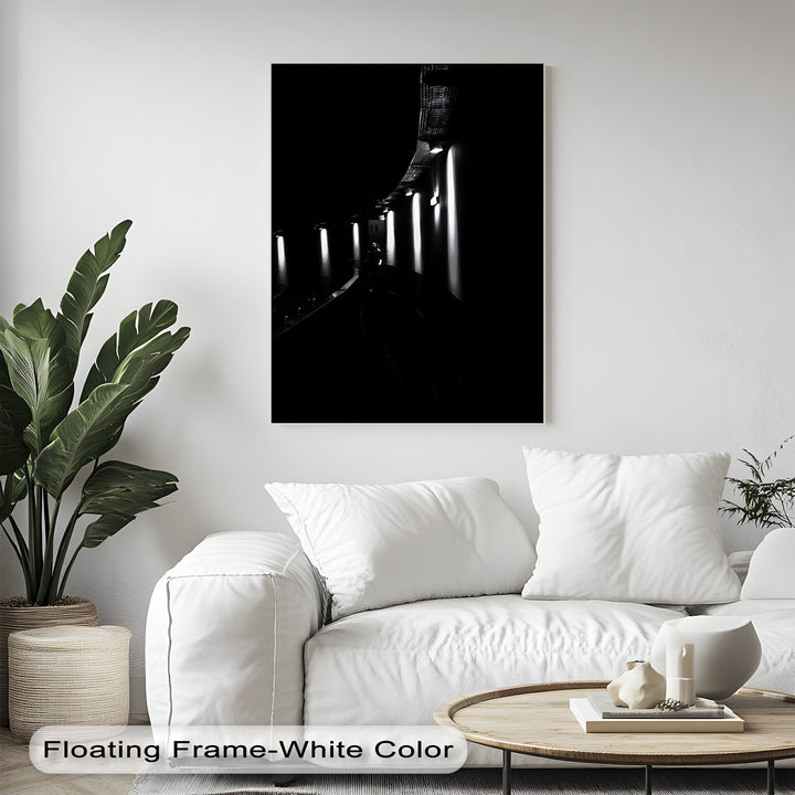 Echo Passage – Abstract Light Corridor Canvas Prints