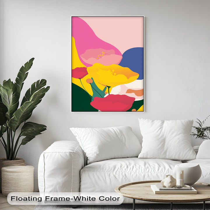 Bold Bloomscape – Vibrant Abstract Flower Canvas Print