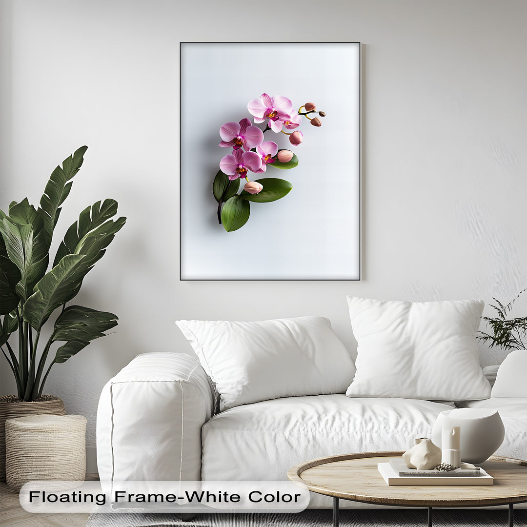 Graceful Orchid Cascade – Pink Botanical Canvas Print
