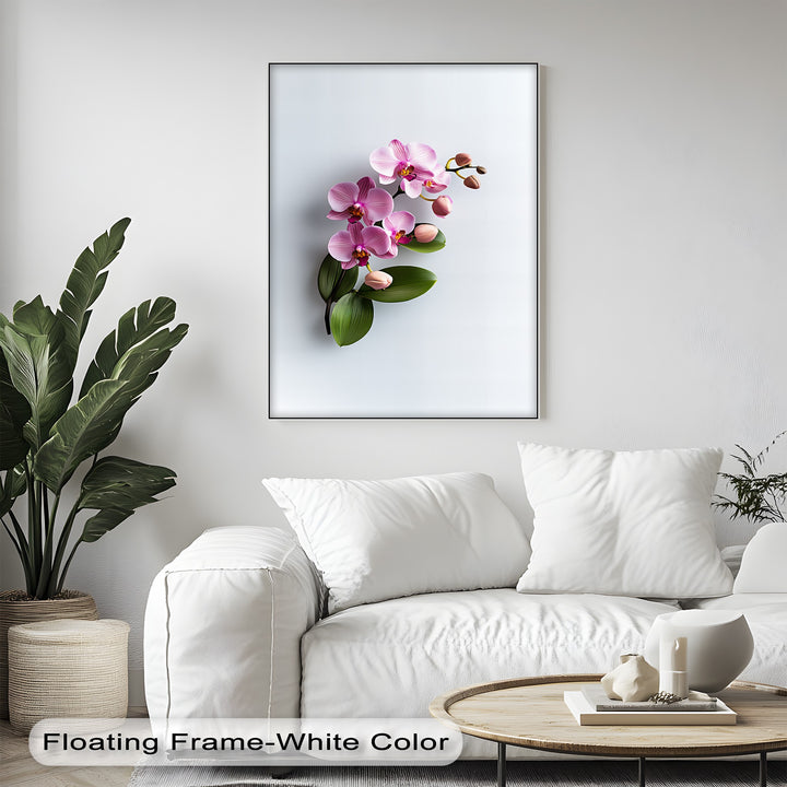 Graceful Orchid Cascade – Pink Botanical Canvas Print