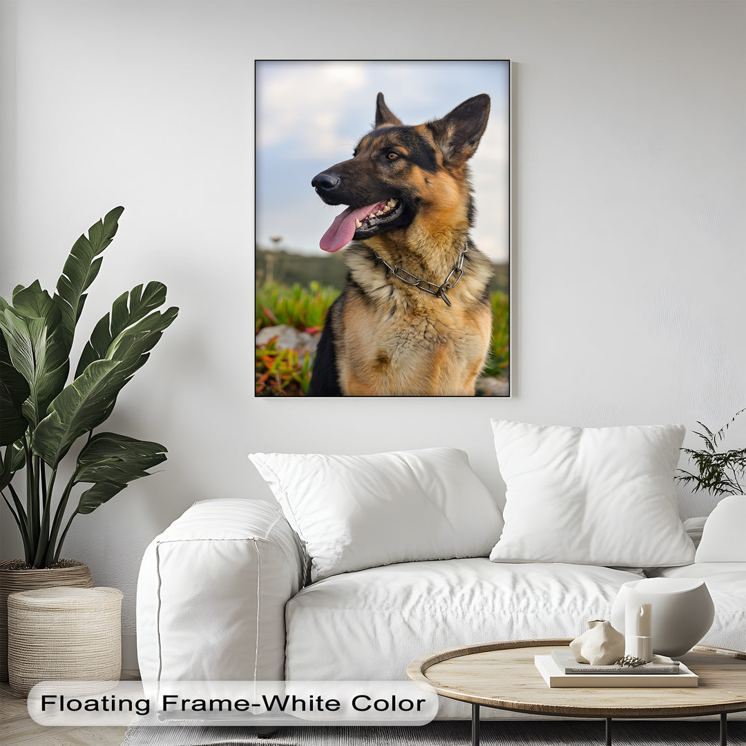 Loyal Guardian – German Shepherd Outdoor Portrait Puppies Canvas Print