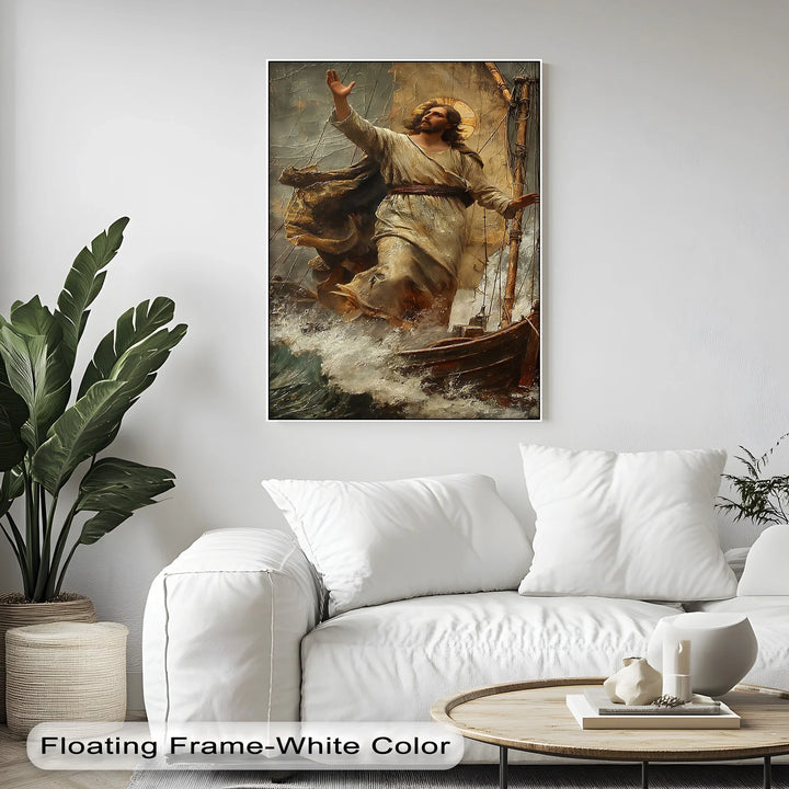 Jesus Calming the Storm – Inspirational Christian Canvas Print - MyPhotoStation