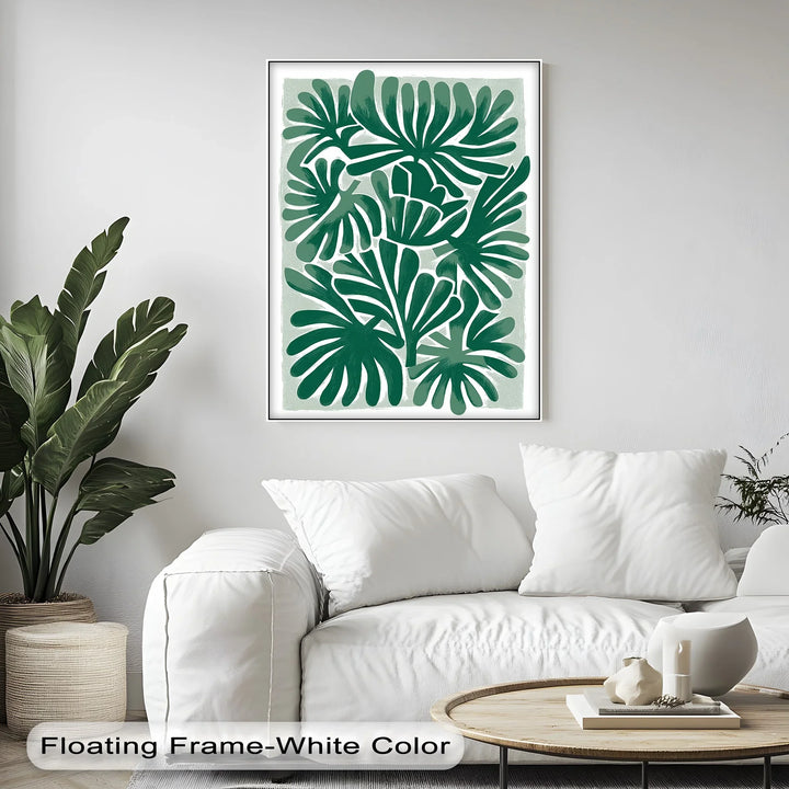 Tropical Frond Symphony – Bold Green Botanical Canvas Print - MyPhotoStation