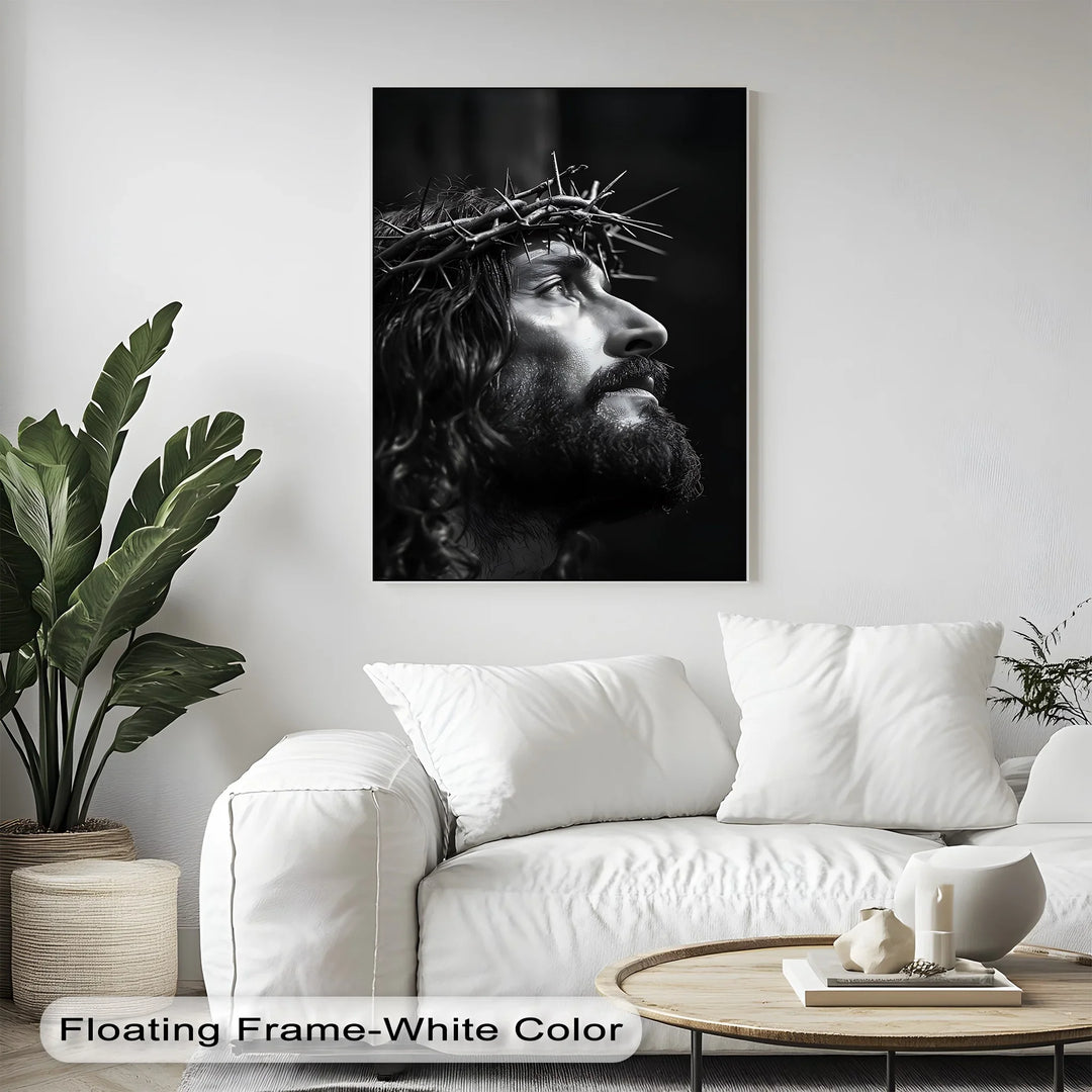 Crown of Mercy – Black and White Jesus Canvas Prints - MyPhotoStation