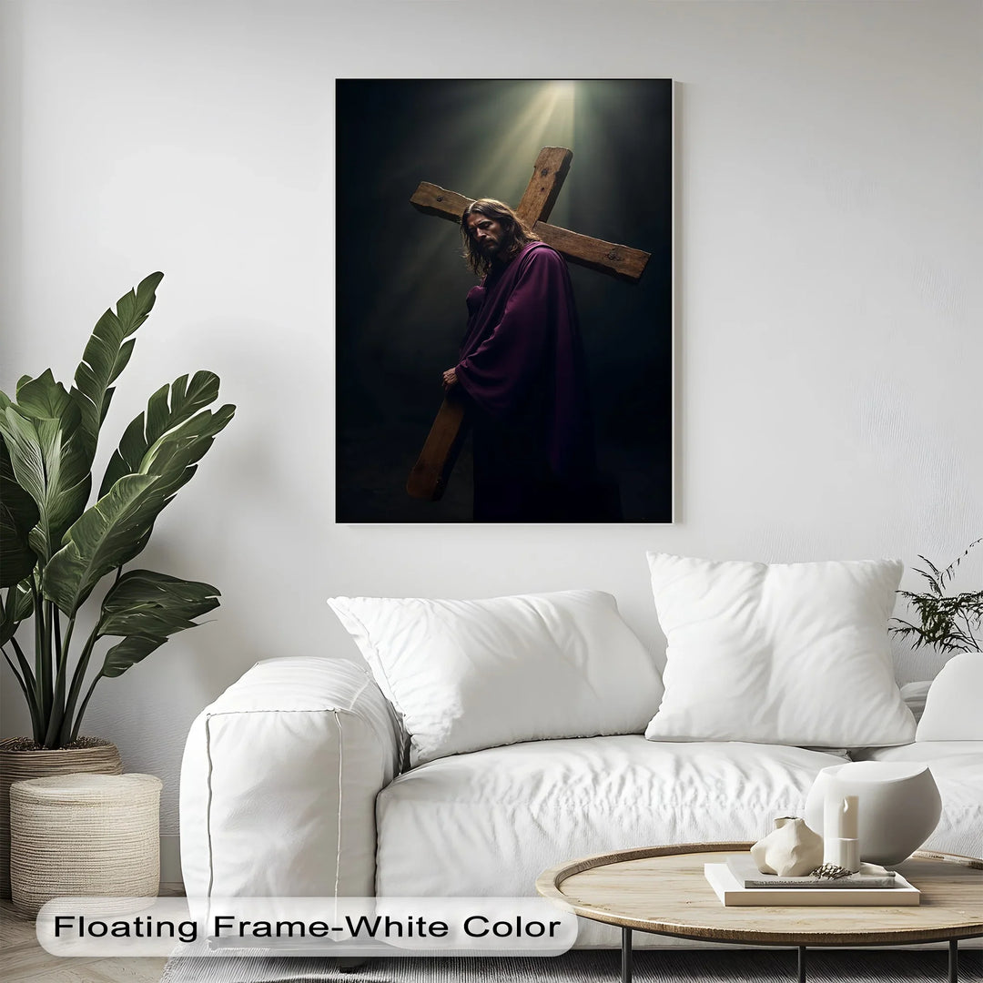 Burden of Grace – Jesus Carrying the Cross Canvas Prints - MyPhotoStation