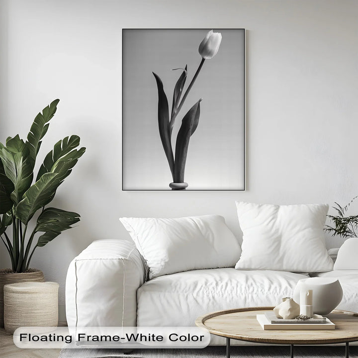 Tall Elegance – Single Tulip Minimalist Canvas Prints - MyPhotoStation