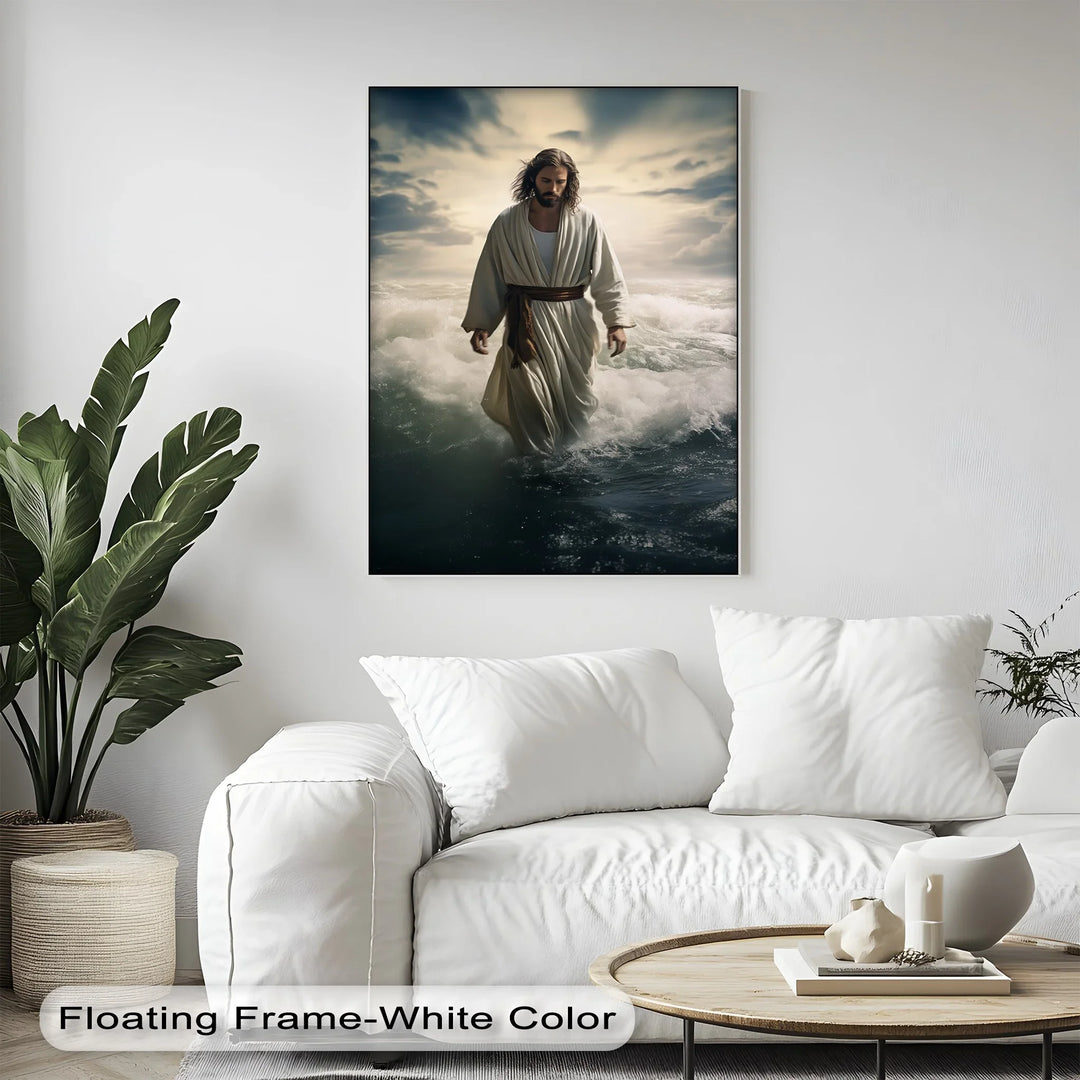 Faith on the Waves – Jesus Walking on Water Canvas Prints - MyPhotoStation