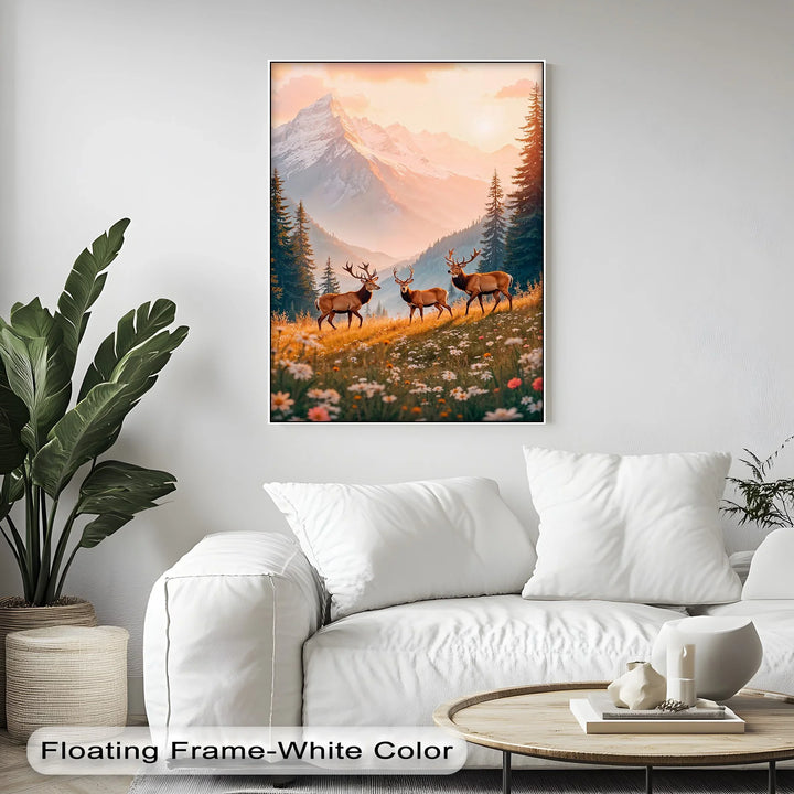 Majestic Elk in Alpine Meadow – Animal Canvas Print - MyPhotoStation