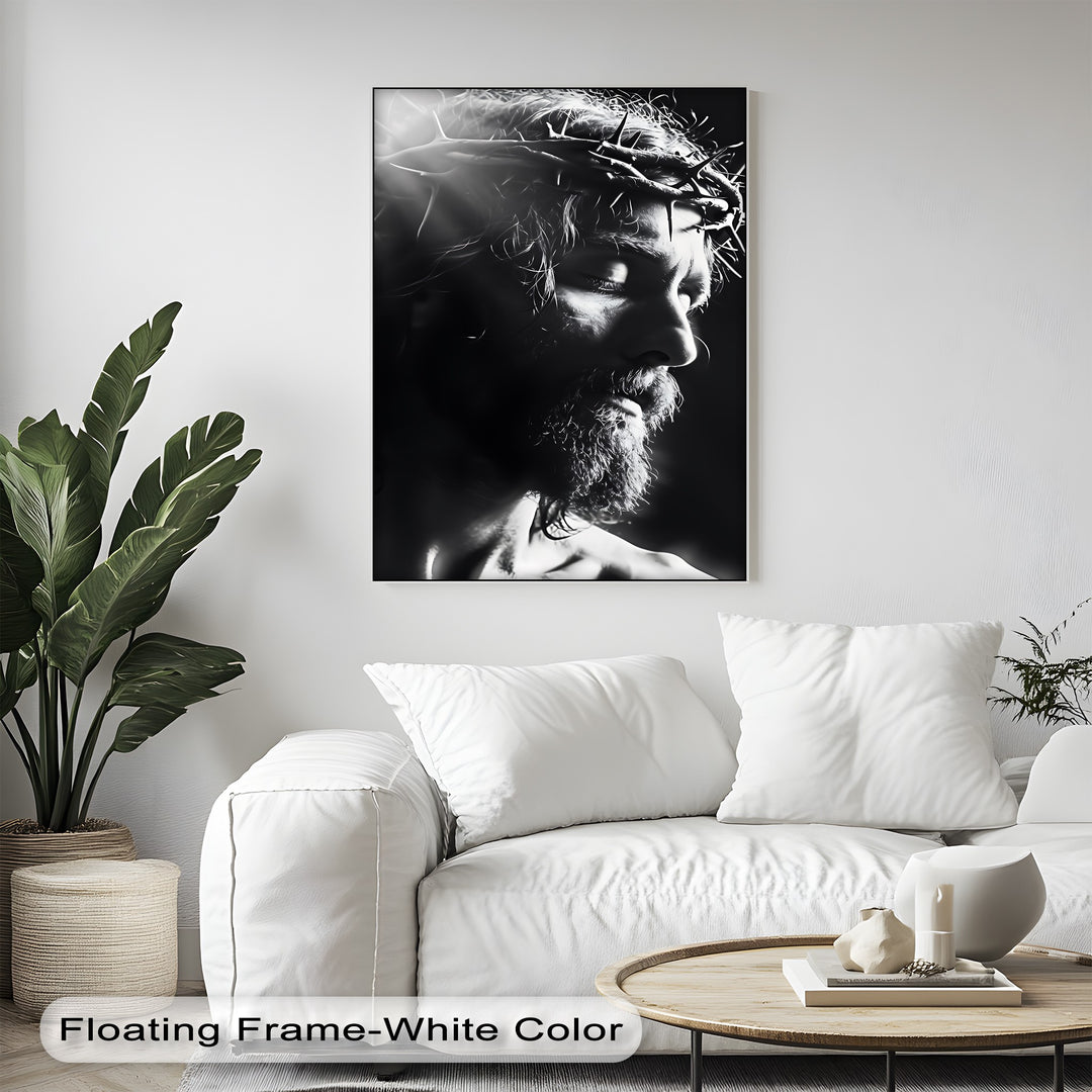 Light of Mercy – Jesus in Crown of Thorns Canvas Prints