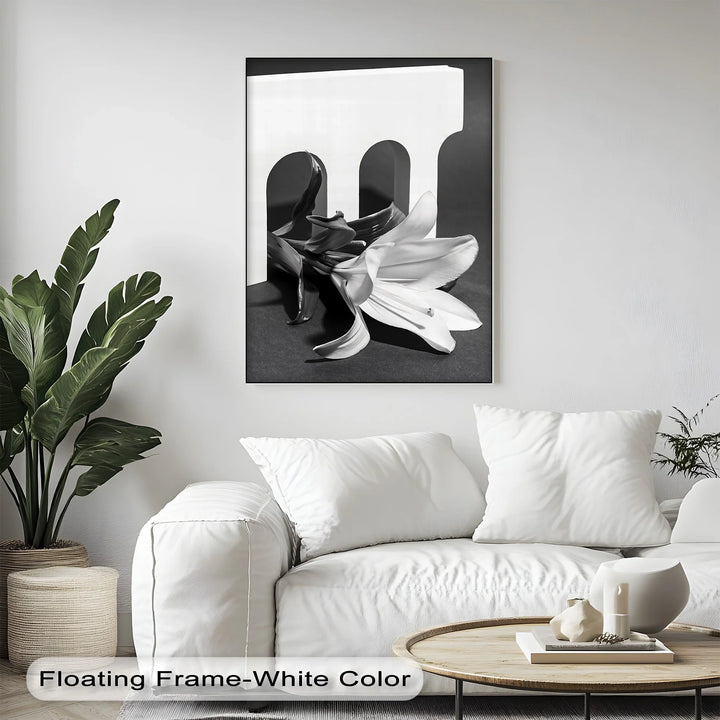 Architectural Bloom – Black & White Floral Canvas Prints - MyPhotoStation