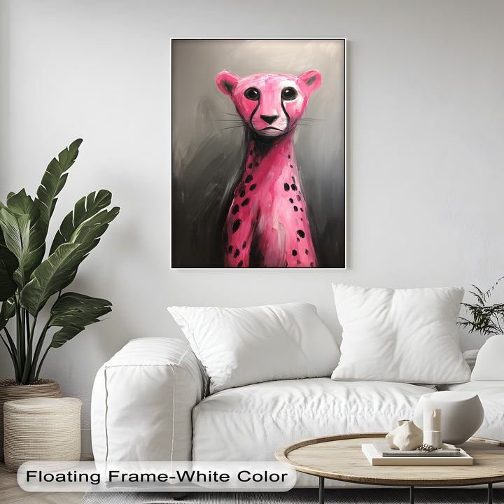 Fierce & Fuchsia – Abstract Pink Cheetah Canvas Print