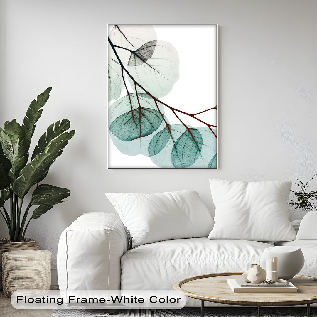 Winterliche Ruhe – Japanische Frau im blauen Kimono, Leinwanddruck | Gerahmtes Kunstwerk