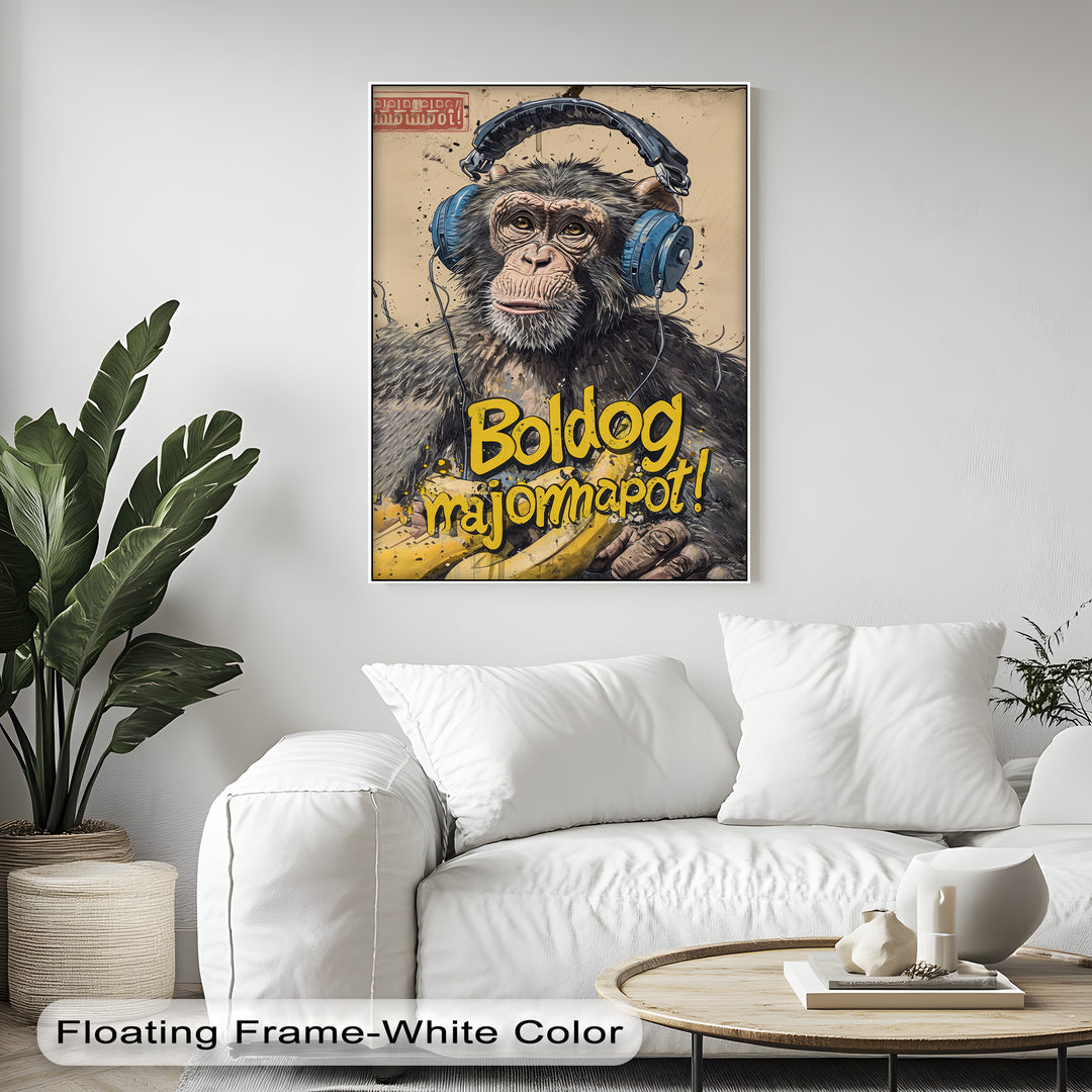 Winterliche Ruhe – Japanische Frau im blauen Kimono, Leinwanddruck | Gerahmtes Kunstwerk