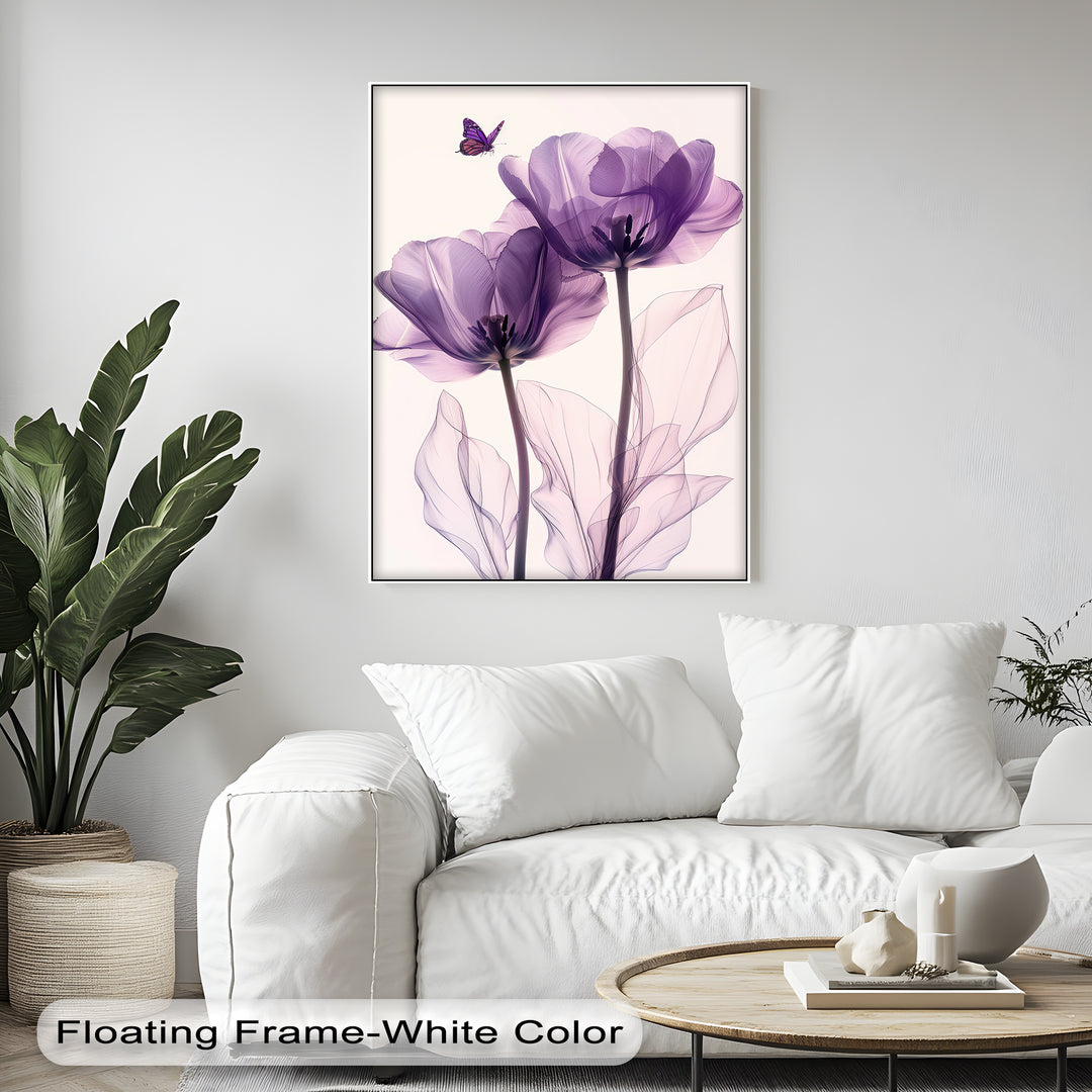 Winterliche Ruhe – Japanische Frau im blauen Kimono, Leinwanddruck | Gerahmtes Kunstwerk