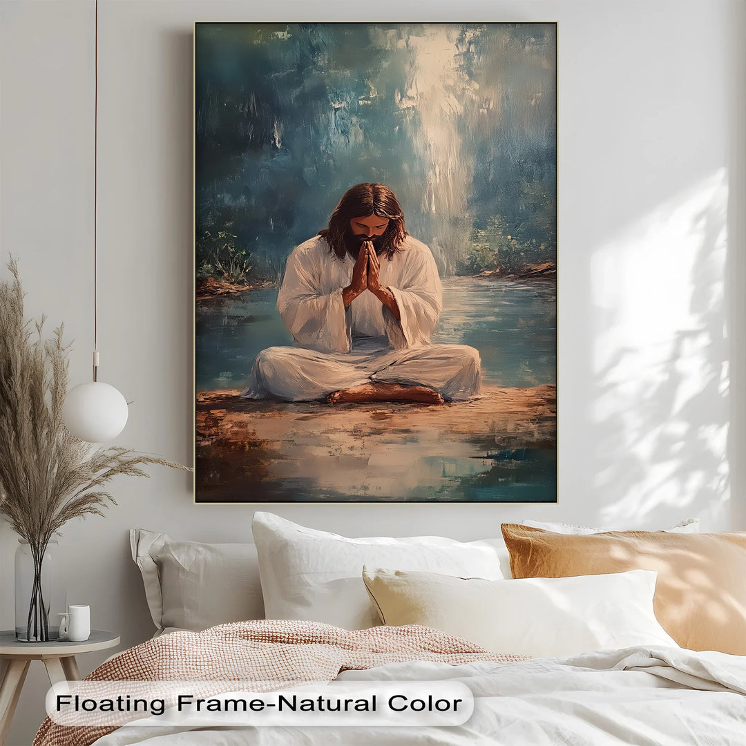 Peaceful Prayer – Jesus in Meditation Canvas Prints - MyPhotoStation