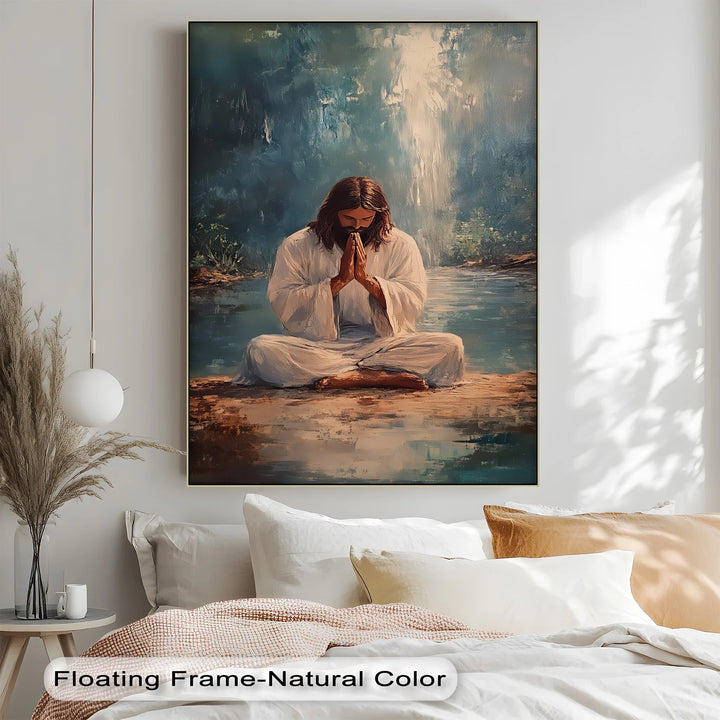 Peaceful Prayer – Jesus in Meditation Canvas Prints - MyPhotoStation